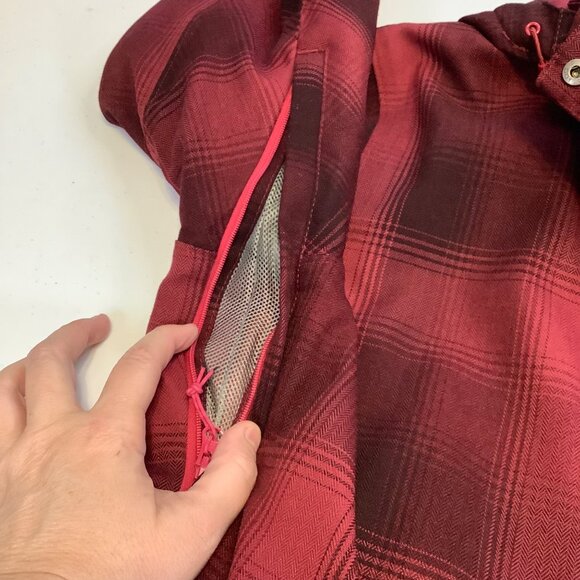 Merrell Women’s Medium Opti-Shell Opti-Warm Red & Black Hooded Coat EUC - Picture 10 of 14